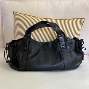 Gerard Darel Black Leather Tote Bag 24h